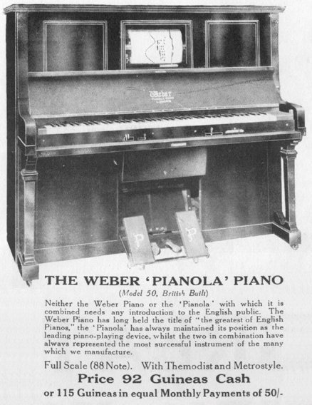The Weber 'Pianola' Piano